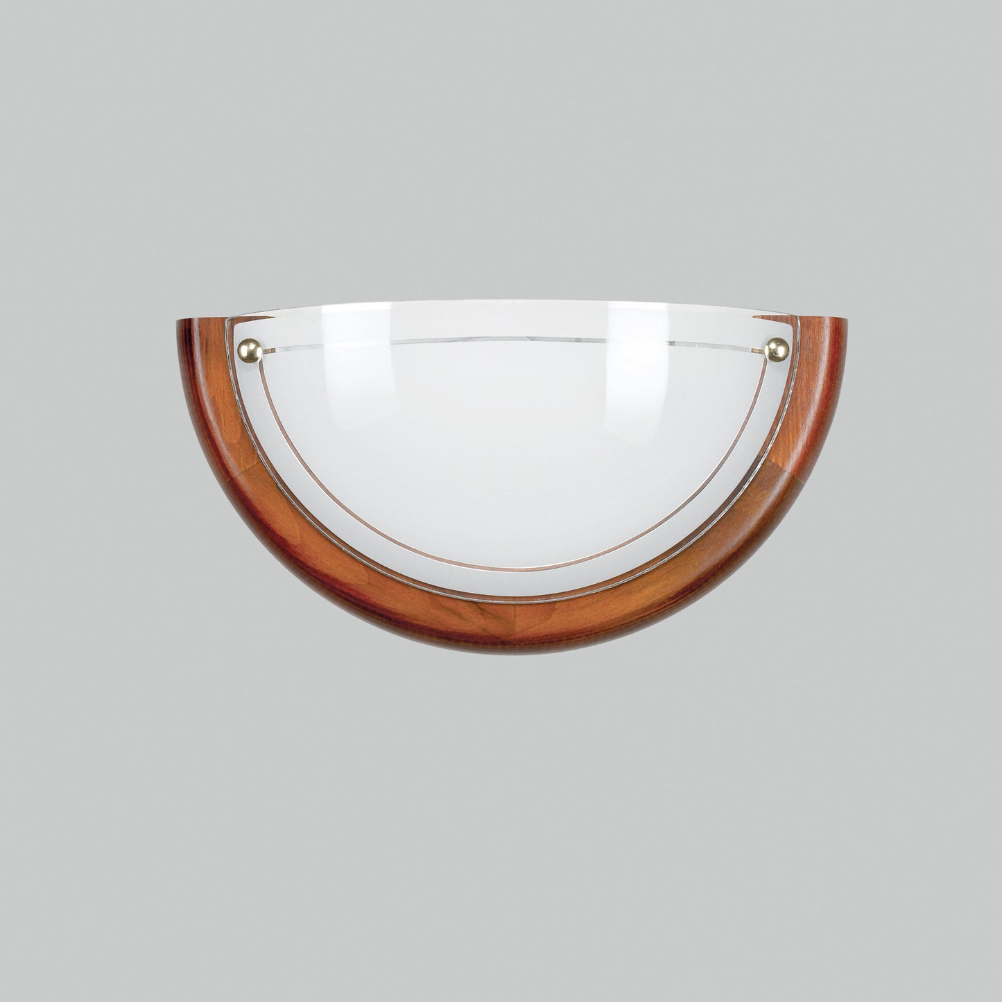 Applique 1010 in vetro con cornice in legno 30x15 cm.