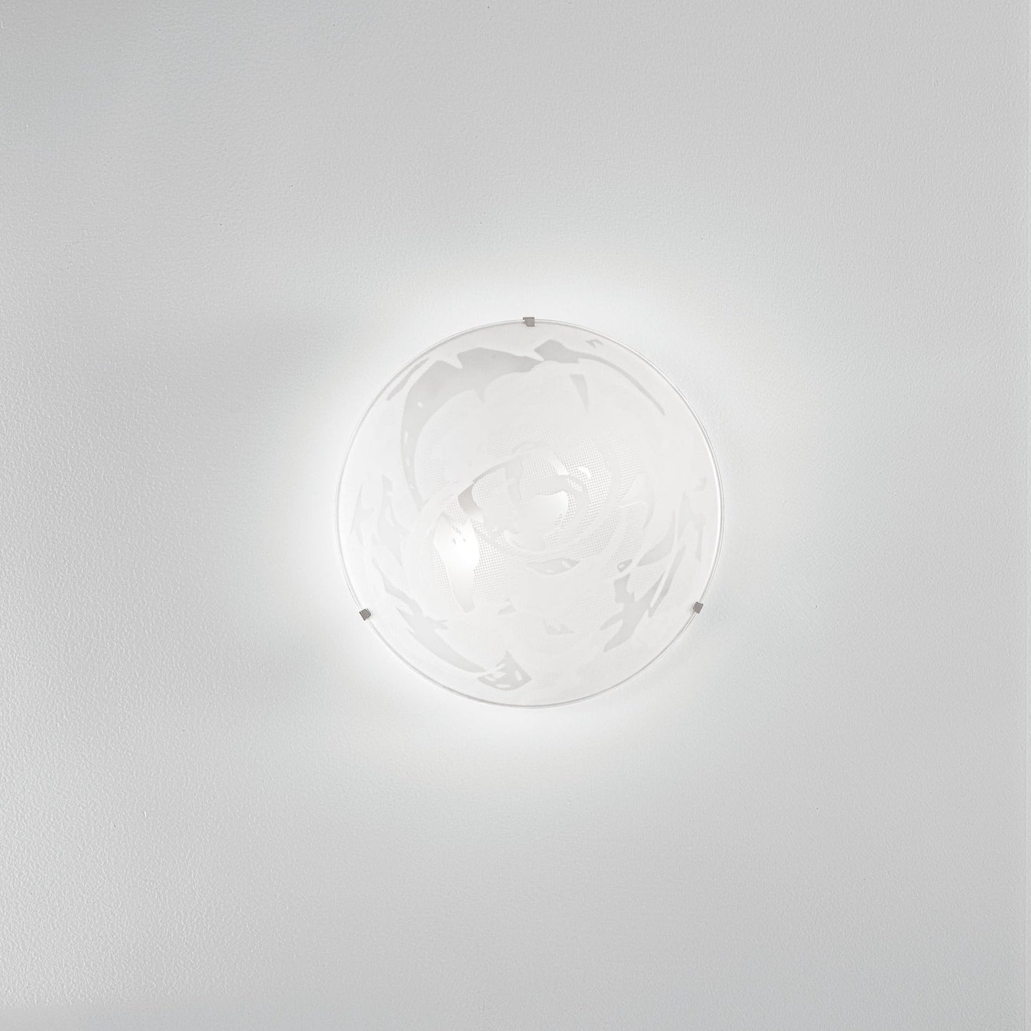 Plafoniera ALABASTRO in vetro bianco 30 Øcm.