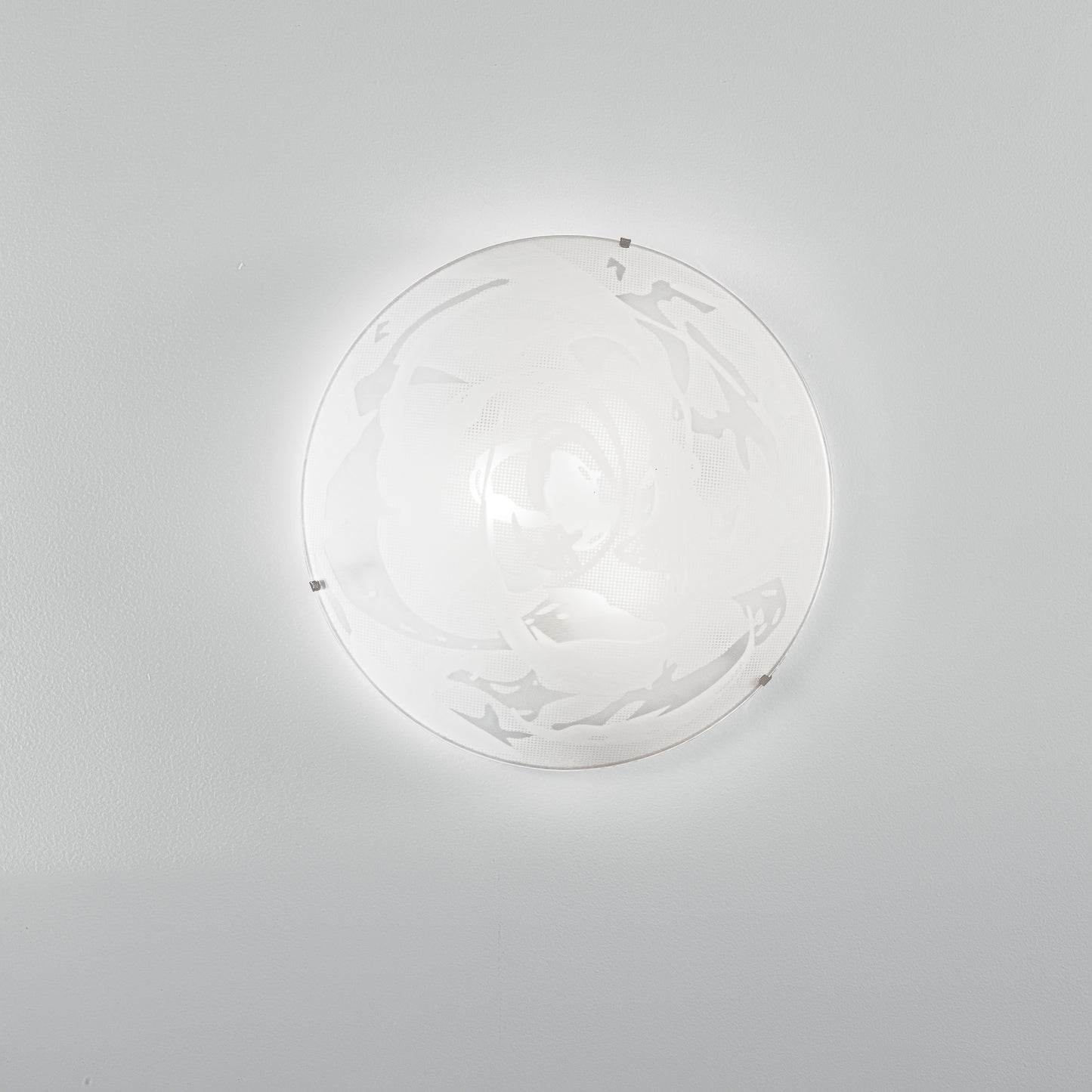 Plafoniera ALABASTRO in vetro bianco 40 Øcm.