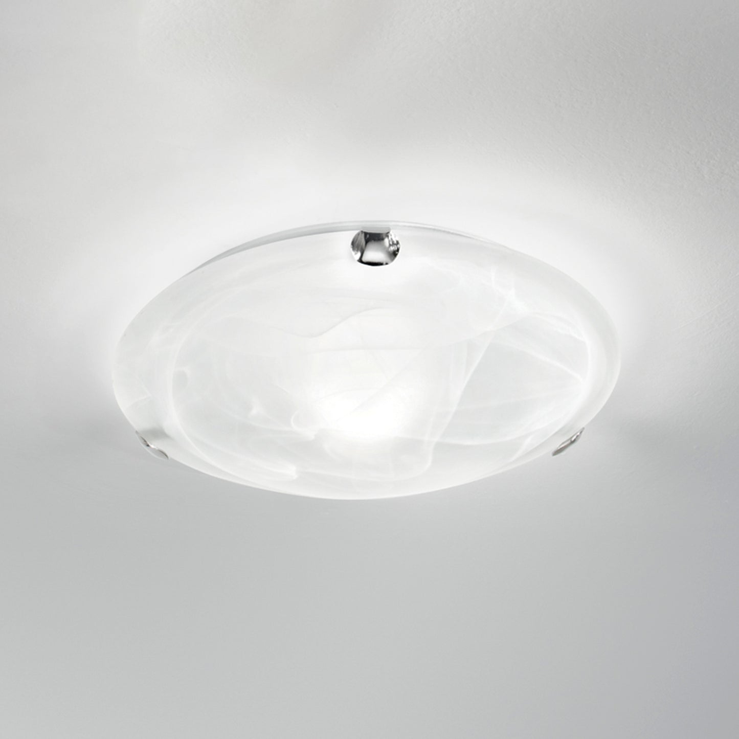 Plafoniera DUNA in vetro bianco 30 Ø cm.