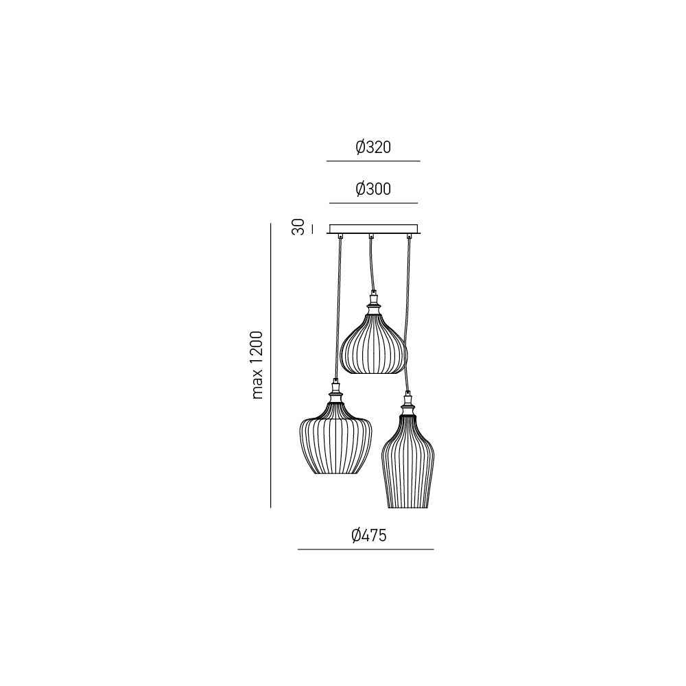 Cleofe S/3 — Sospensione a LED
