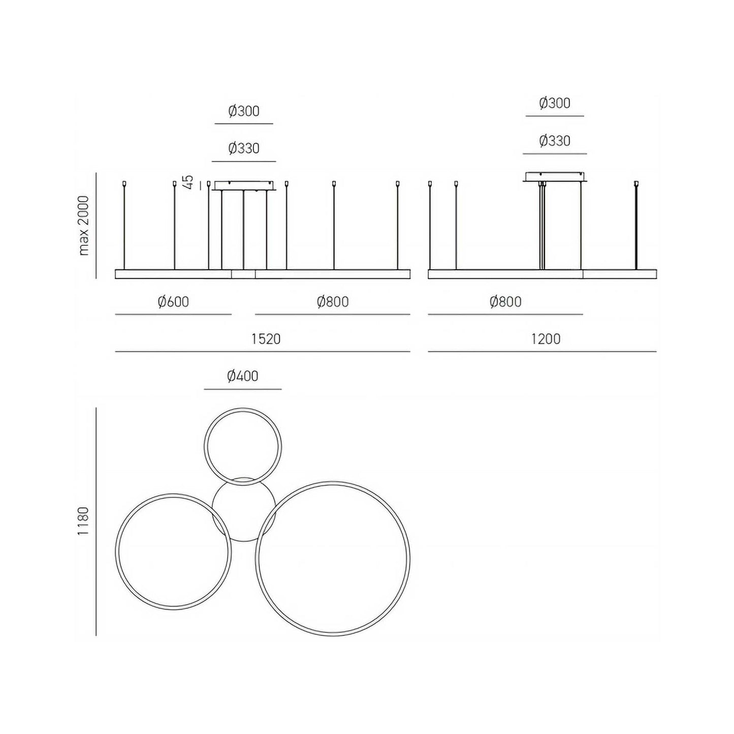Criseide S/3d — Sospensione a LED