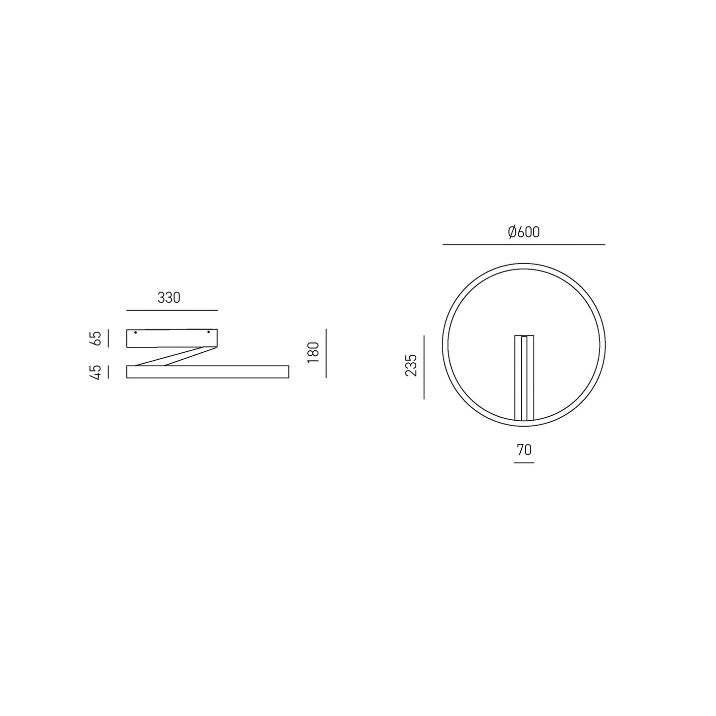 Criseide P/G — Lampada da soffitto a LED