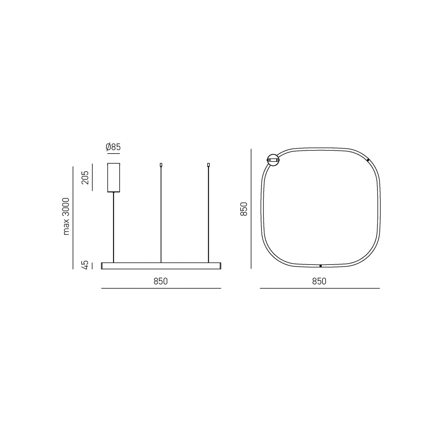 Criseide S/1g Q — Sospensione a LED