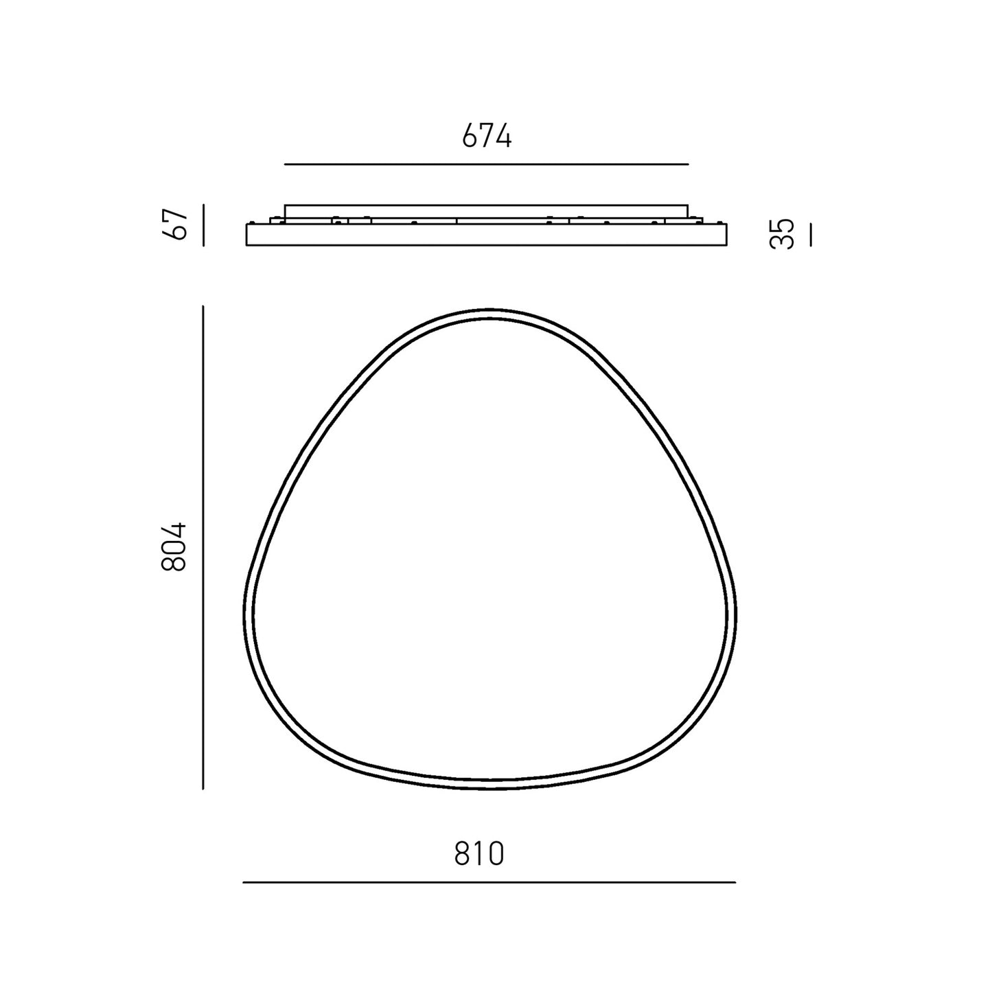 Ecaris P/G — Lampada da soffitto a LED