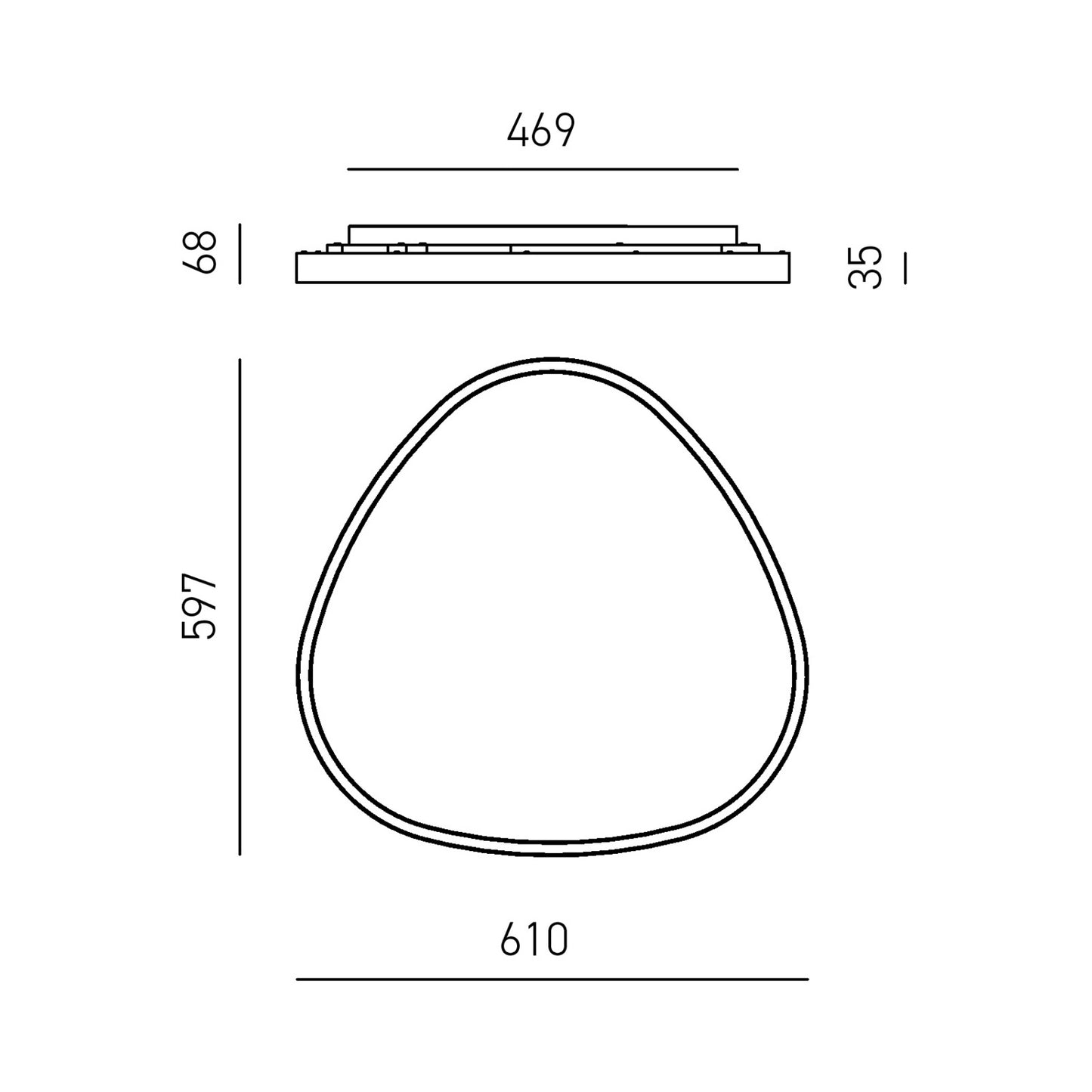 Ecaris P/M — Lampada da soffitto a LED