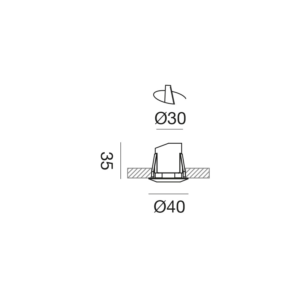 Ges2060 — Faretto da incasso a LED