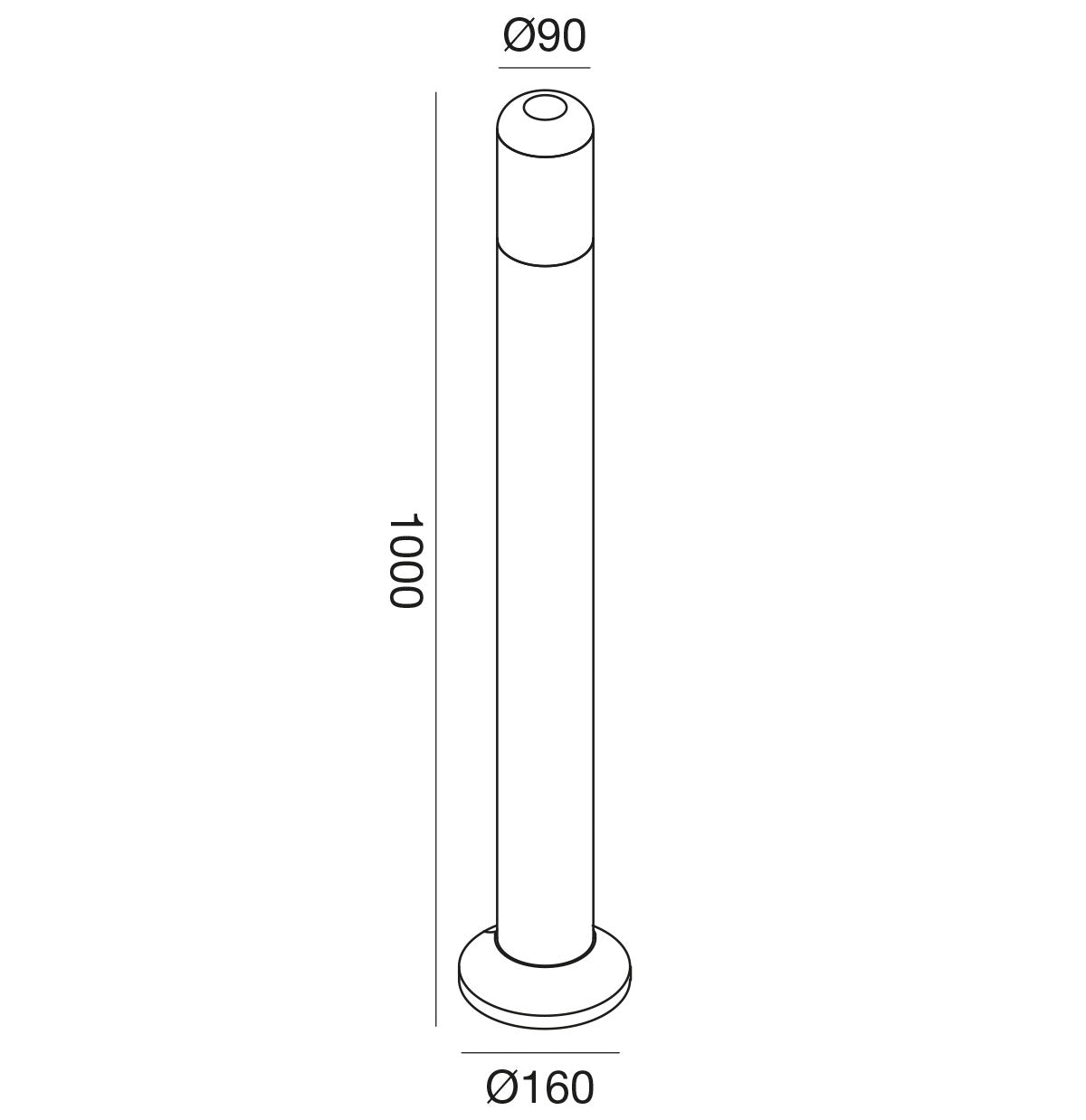 Ges2261 — Paletto da esterno a LED