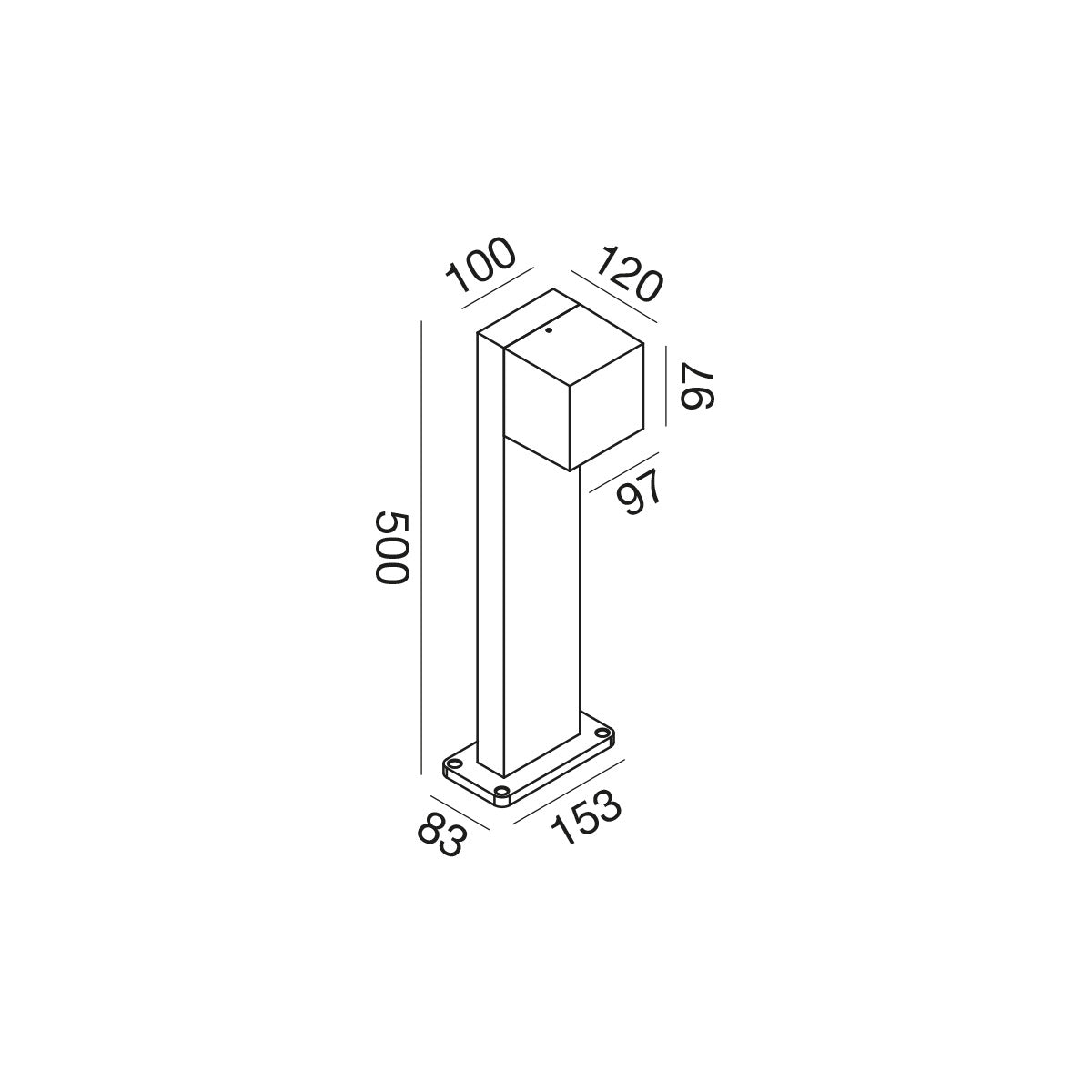 Ges2301 — Paletto da esterno a LED