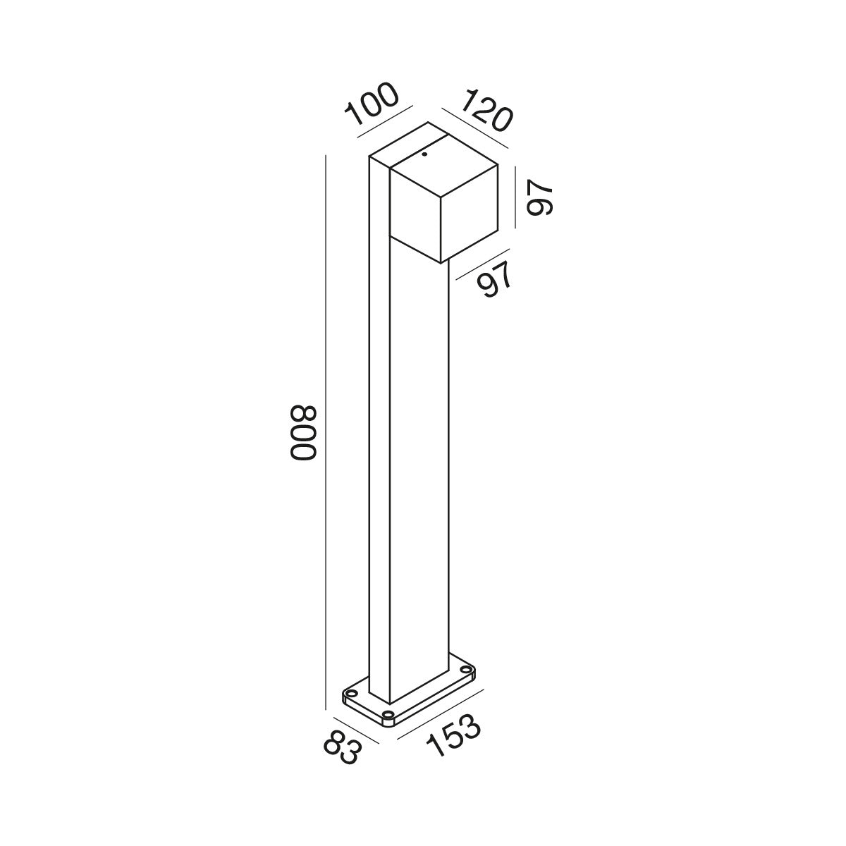 Ges2302 — Paletto da esterno a LED