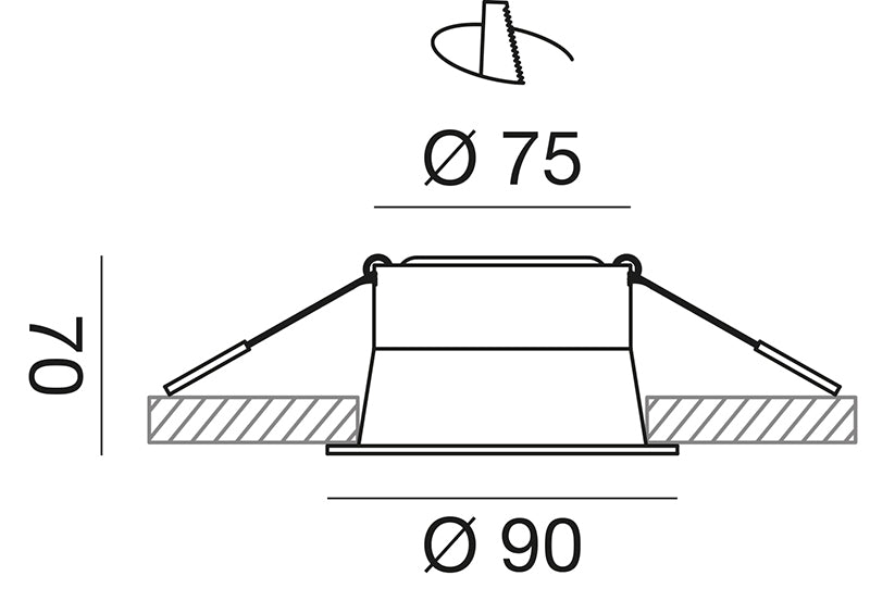 Gfa1001c — Faretto da incasso a LED