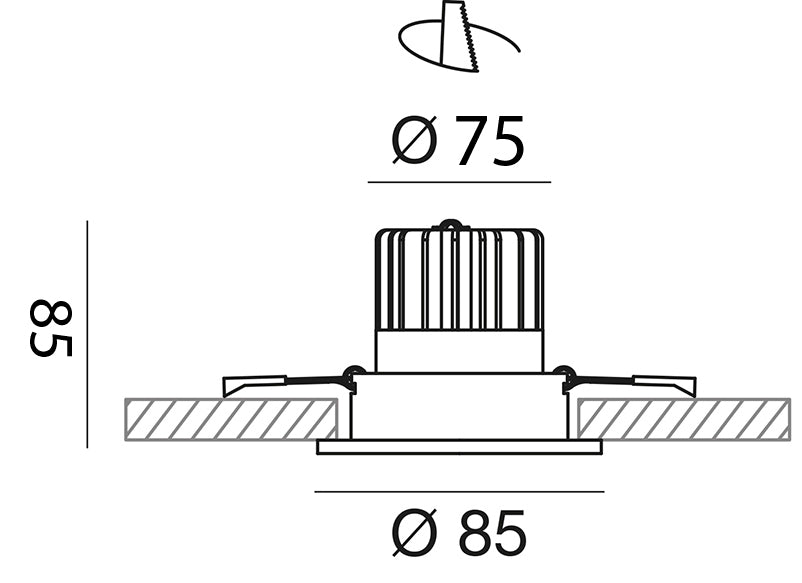 Gfa1040c — Faretto da incasso a LED