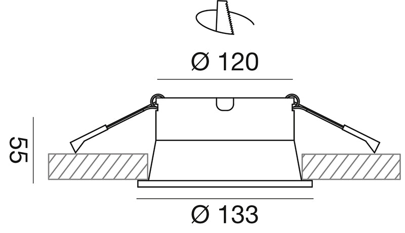 Gfa1051 — Faretto da incasso a LED