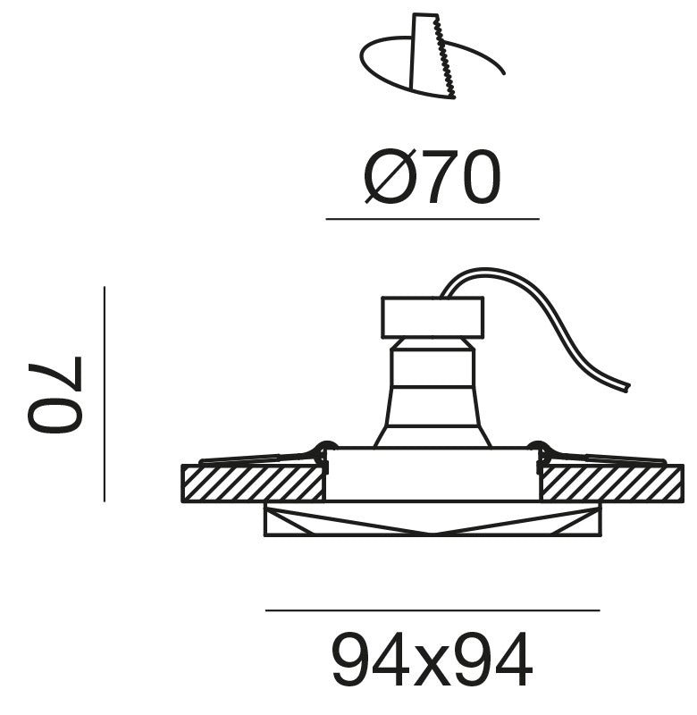 Gfa1180 — Faretto da incasso a LED
