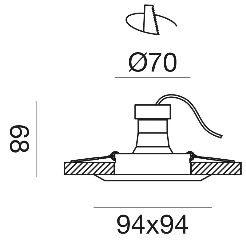 Gfa1191 — Faretto da incasso a LED