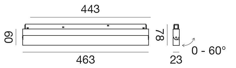 Gfa1302 — Faretto per binario 48V a LED