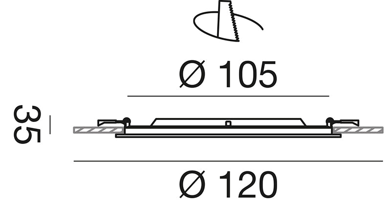 Gfa750 — Faretto da incasso a LED