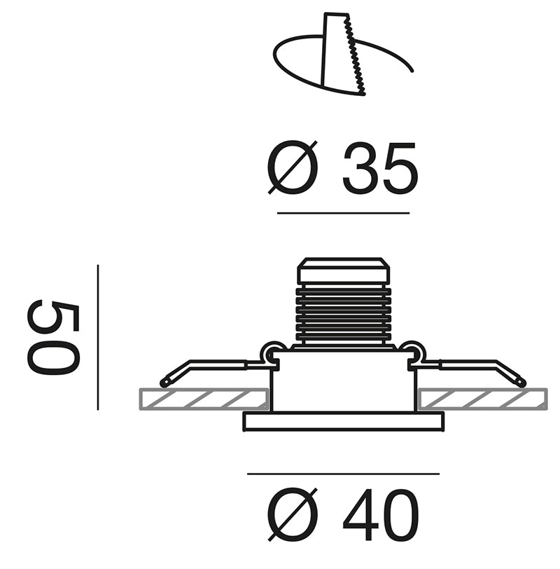 Gfa880 — Faretto da incasso a LED