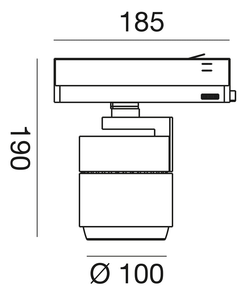 Gfa990 — Faretto per binario trifase a LED