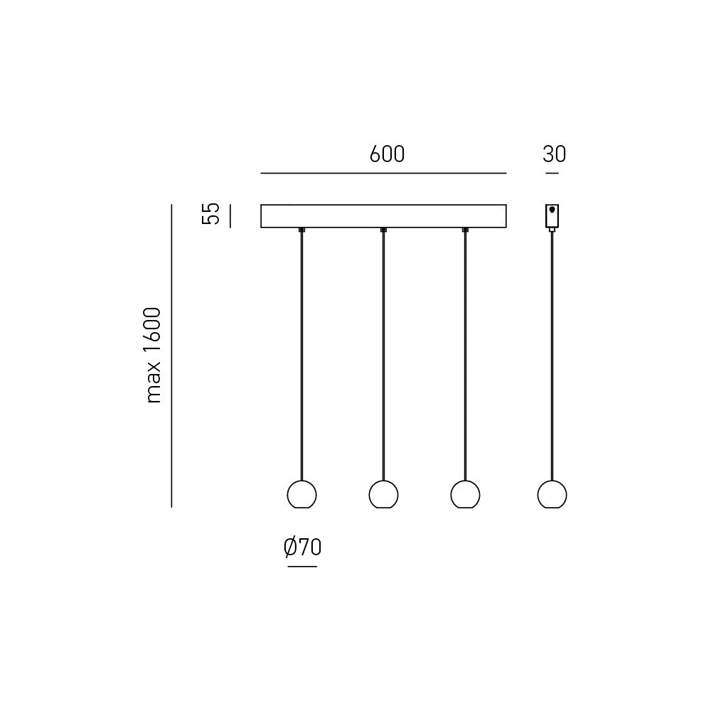 Guya S/3 — Sospensione a LED