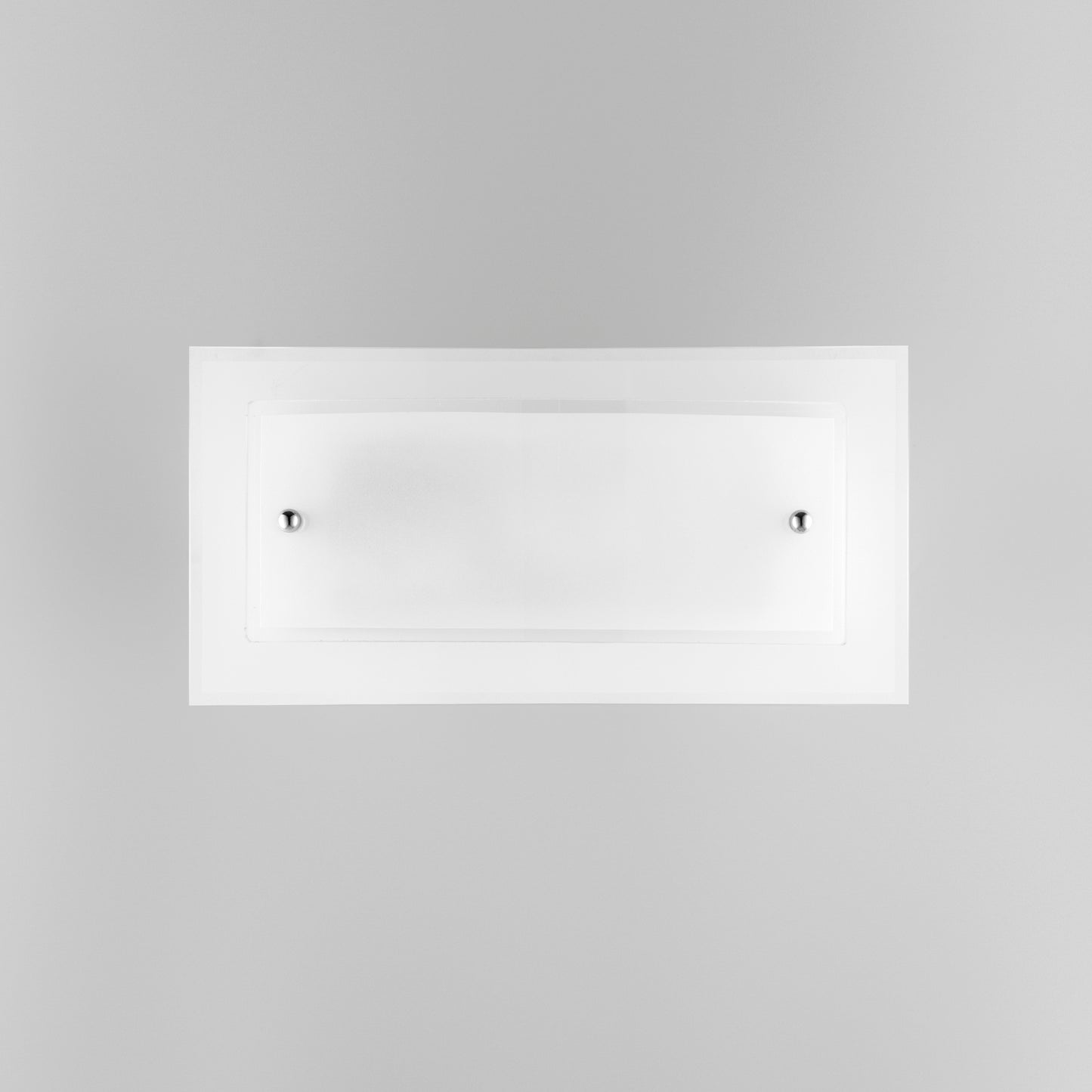 Applique DRITTA CURVA in vetro bianco 30x15 cm.