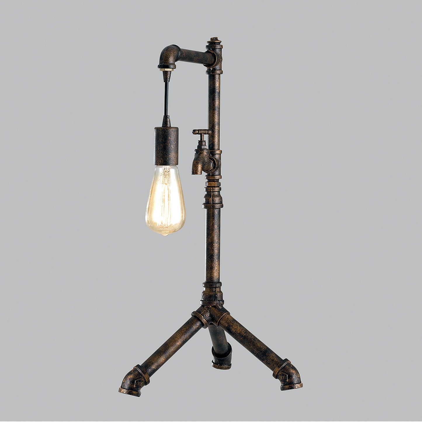 Lampada da tavolo AMARCORD in metallo ruggine invecchiato