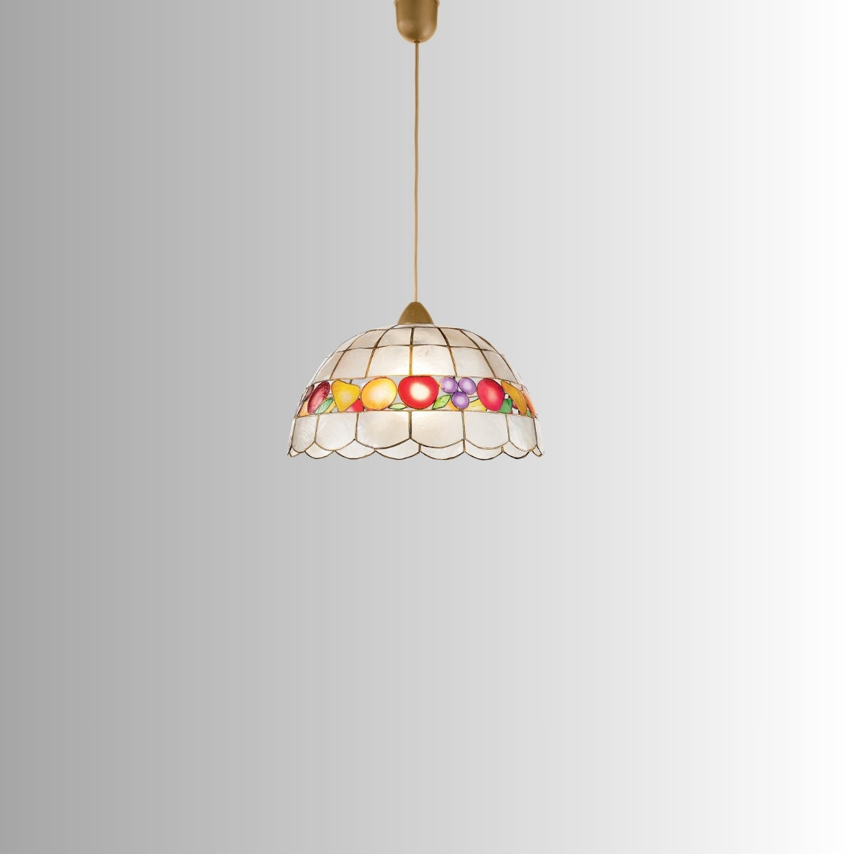 Lampadario a sospensione ARAGONA in vetro madreperla tiffany