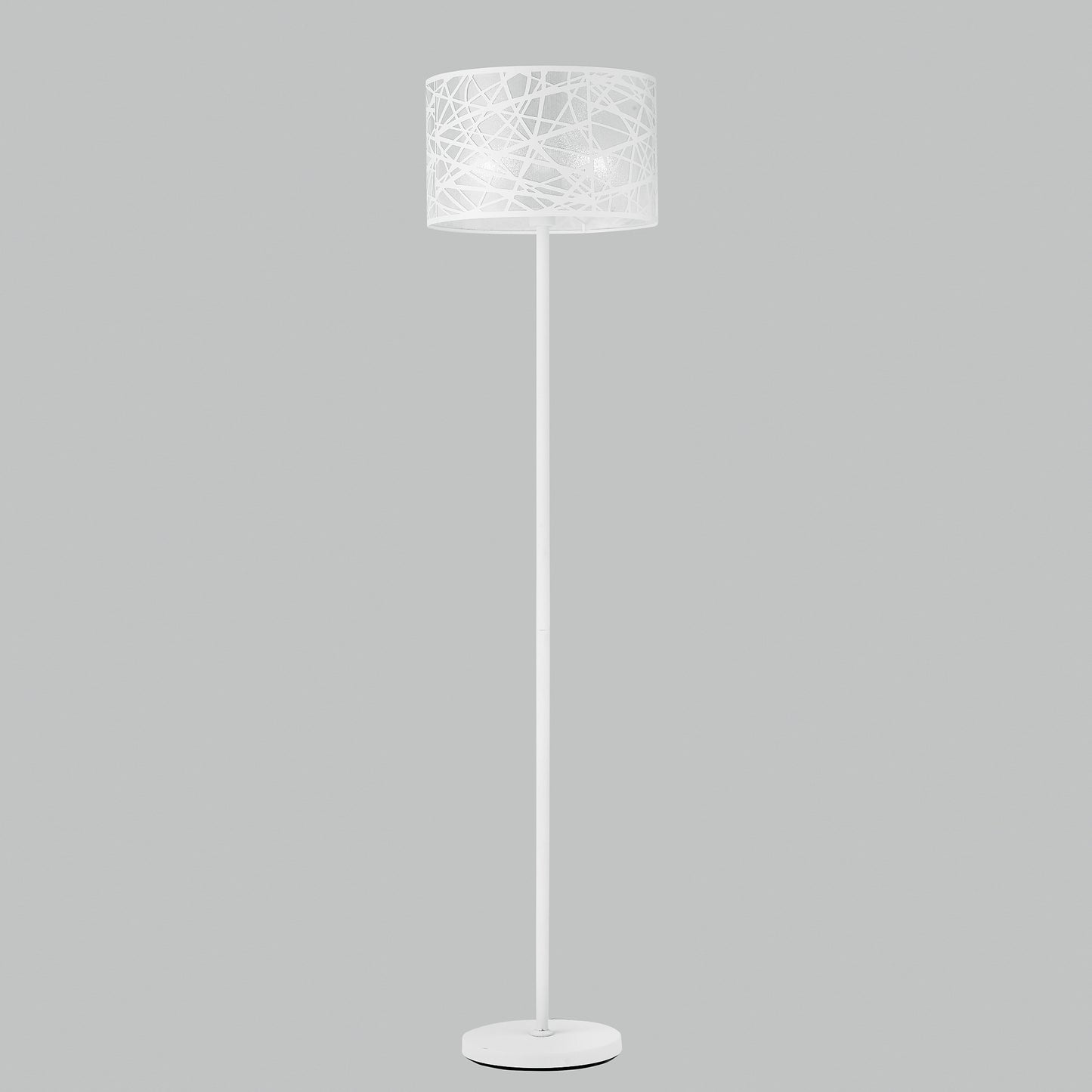 Piantana BATIK in acciaio bianco con decori a taglio laser