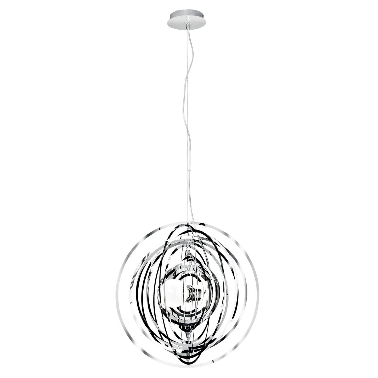 Sospensione CLUB in metallo cromato 120x50 cm." Ø