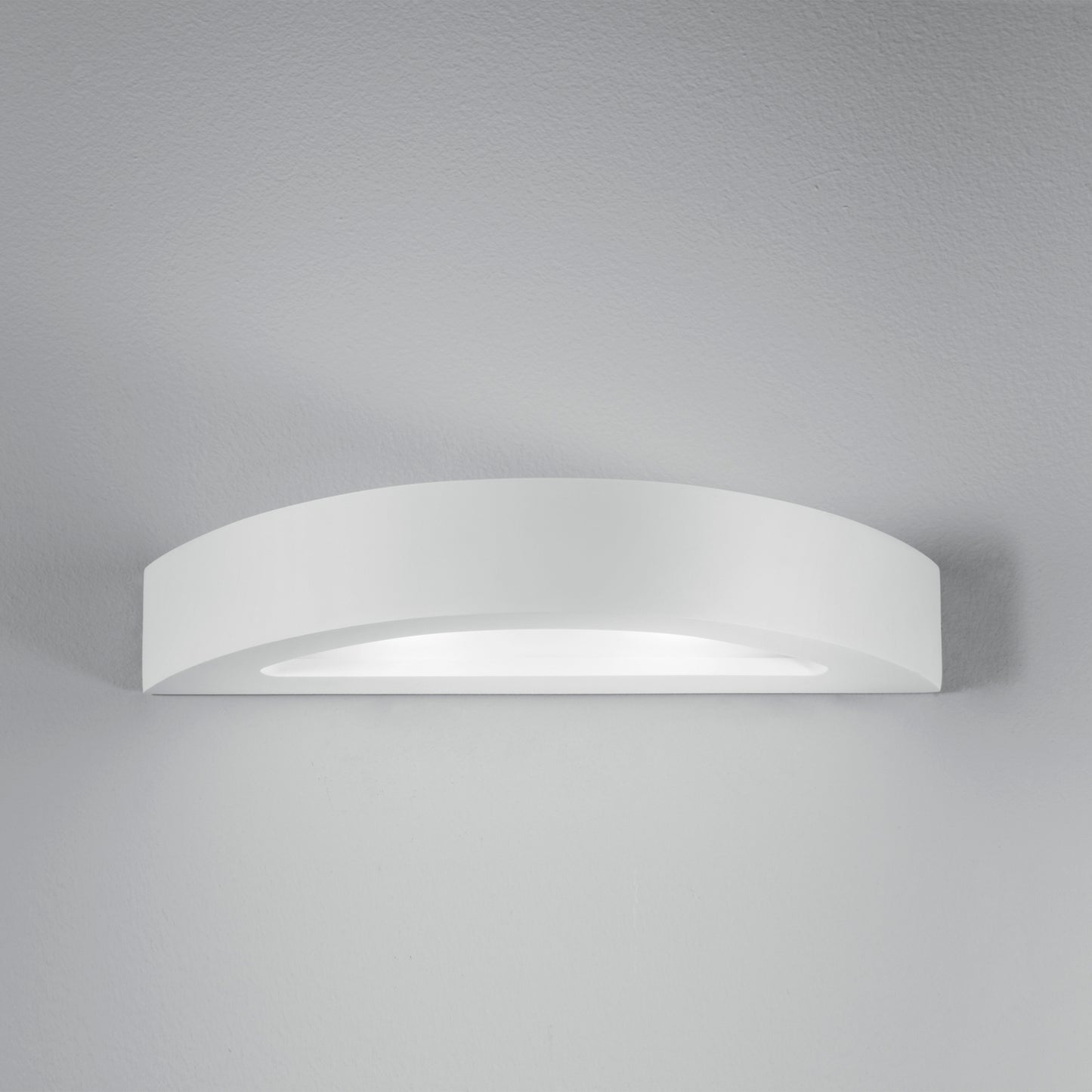 Applique CORTINA in gesso bianco verniciabile con doppio diffusore - 42 cm.