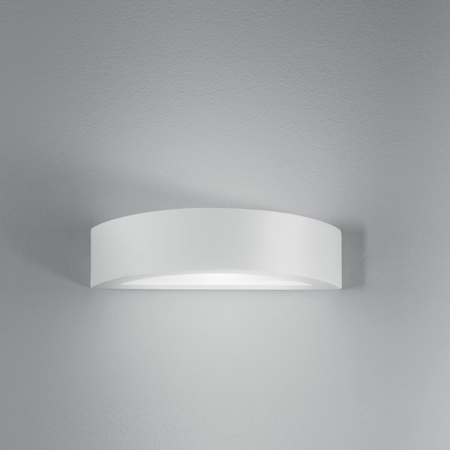Applique CORTINA in gesso bianco verniciabile con doppio diffusore - 30 cm.
