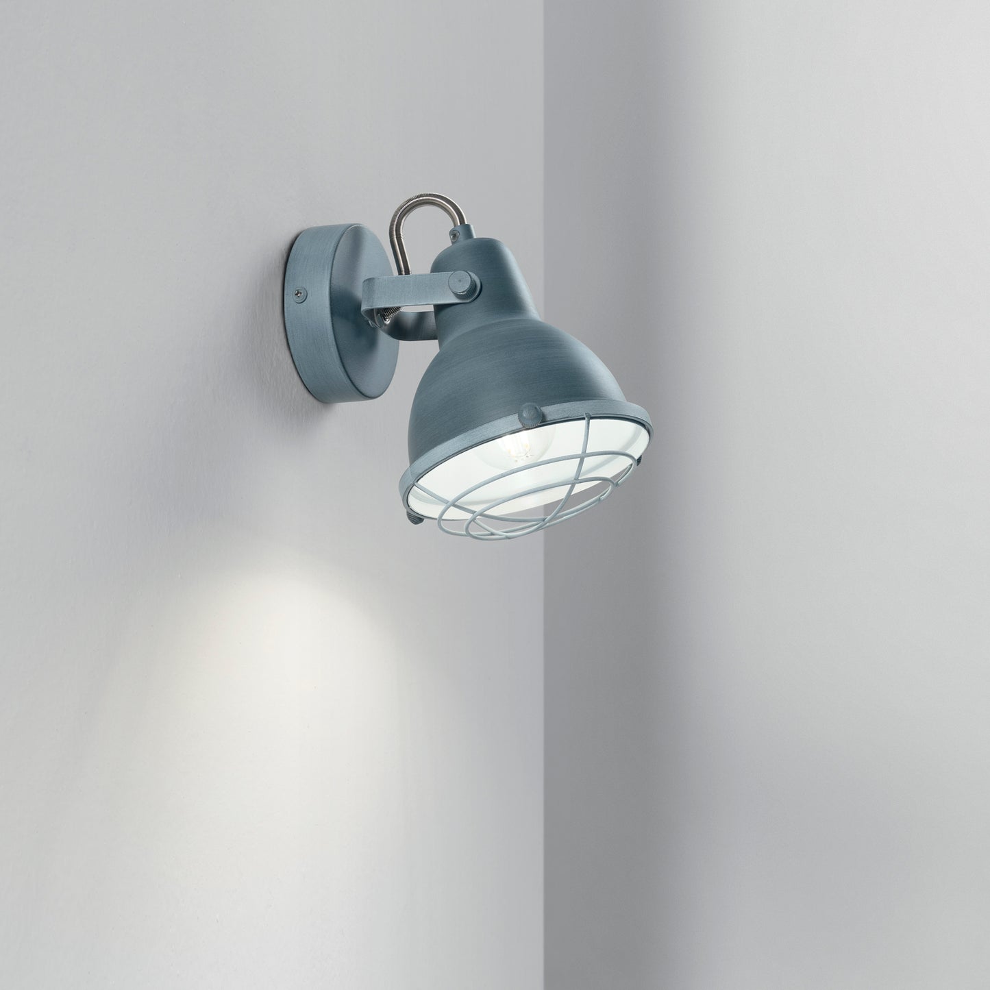 Plafone CUBA in metallo grigio orientabile