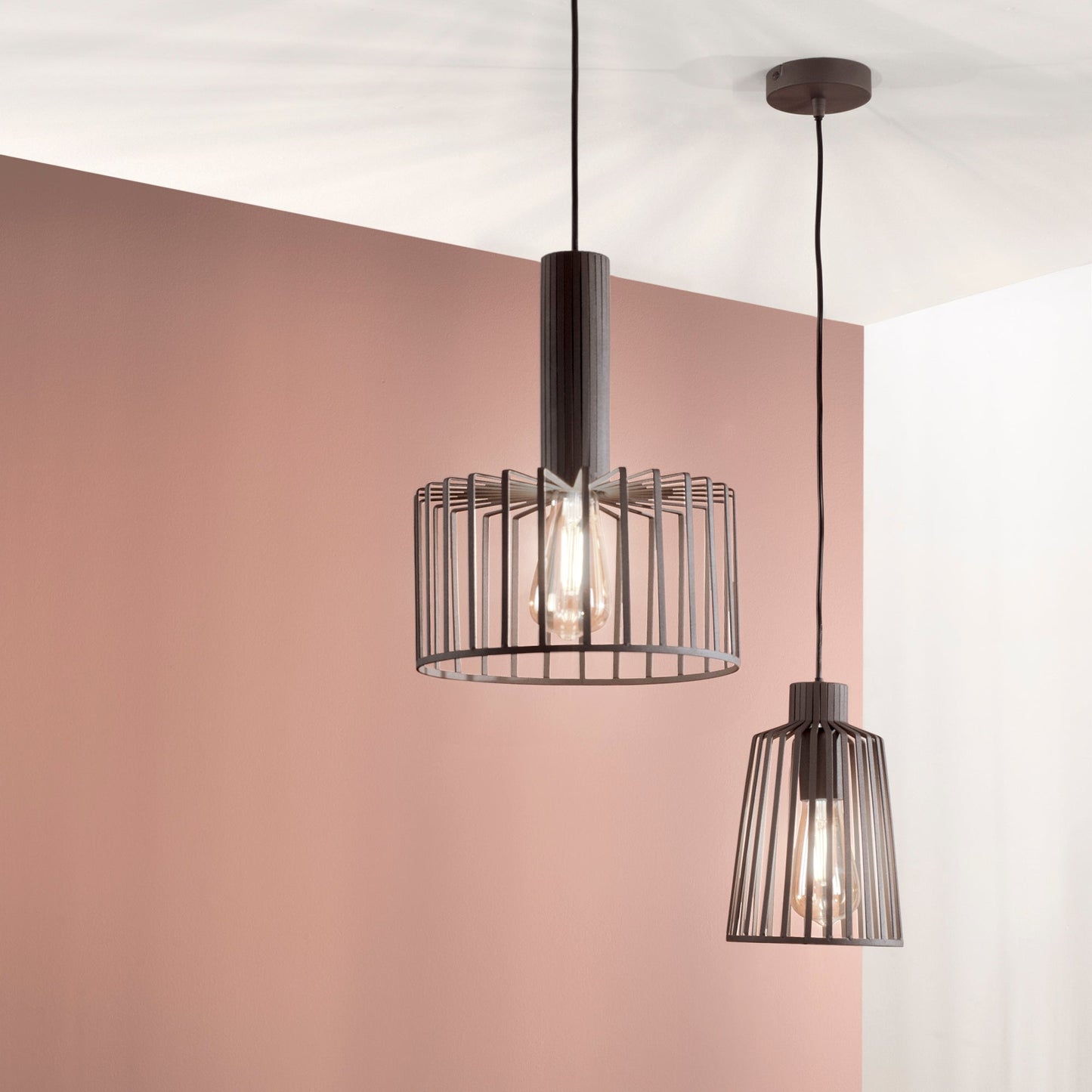 Lampadario a sospensione DAYTON in metallo bronzo 25 cm.
