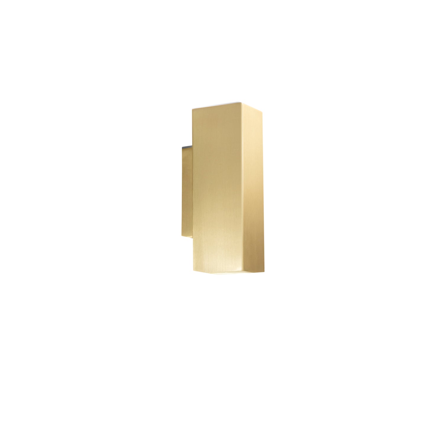 Applique DUDUK quadrata biemissione in metallo oro 7 cm.