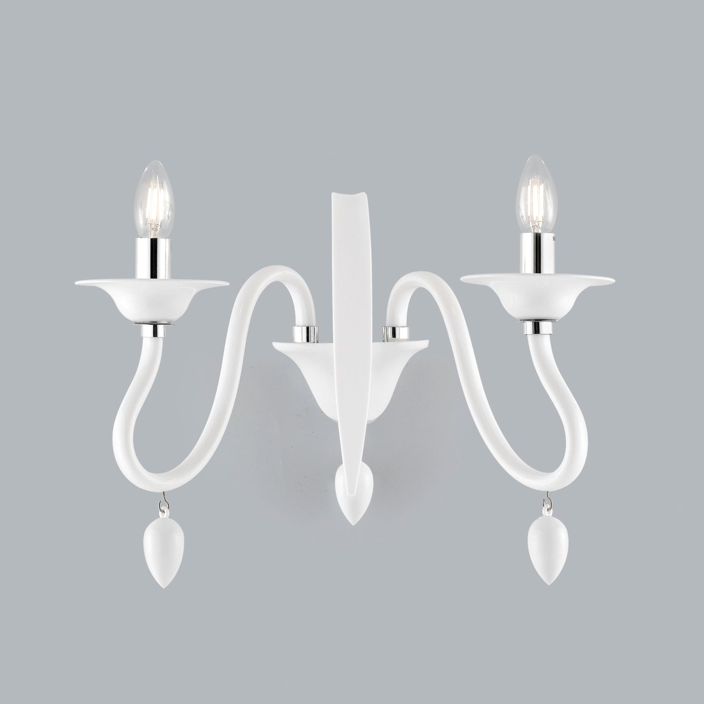 Applique ESTEFAN in acrilico bianco 2 punti luce