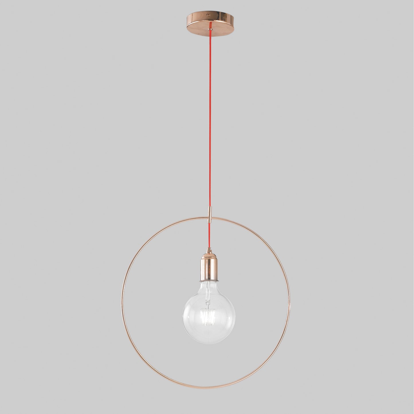 Lampadario a sospensione FRIDA in metallo oro rosa 40 cm.