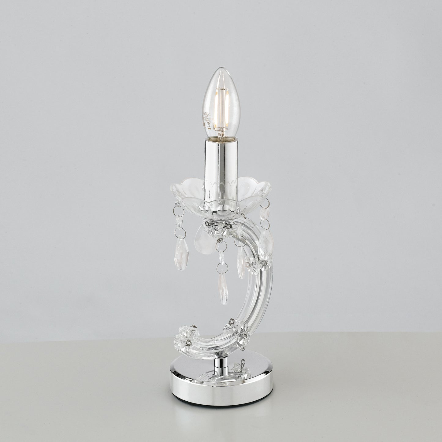 Lampada da tavolo HOUSTON in acrilico trasparente