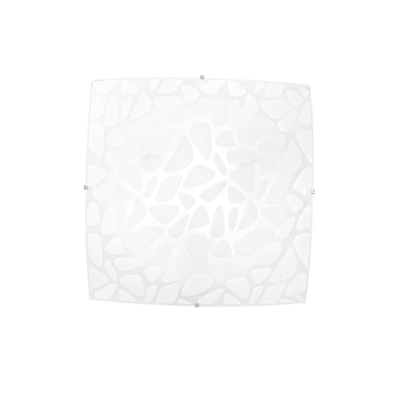 Plafoniera ISLAND in vetro decorato con ganci cromo 50cm