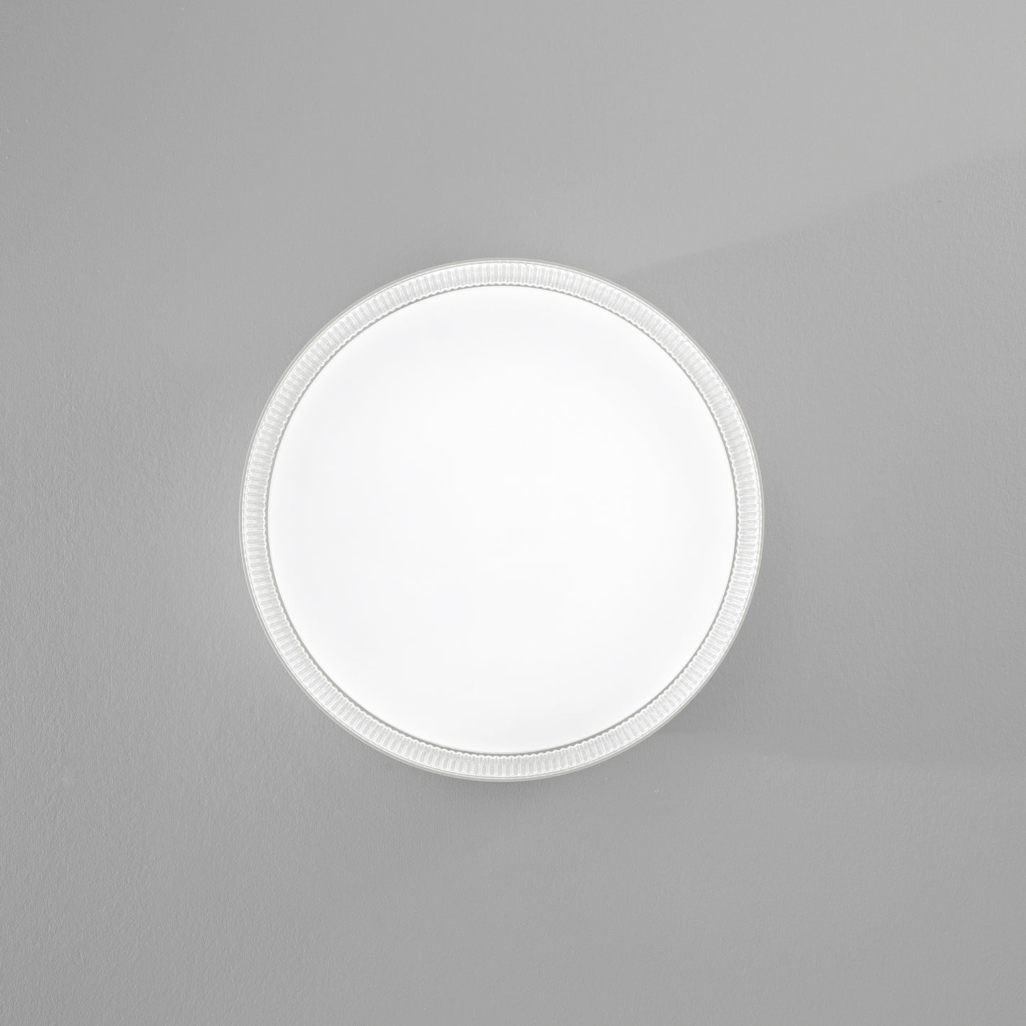 Plafoniera LED KAOS bianca con bordo diamantato - CCT 40 cm. Ø