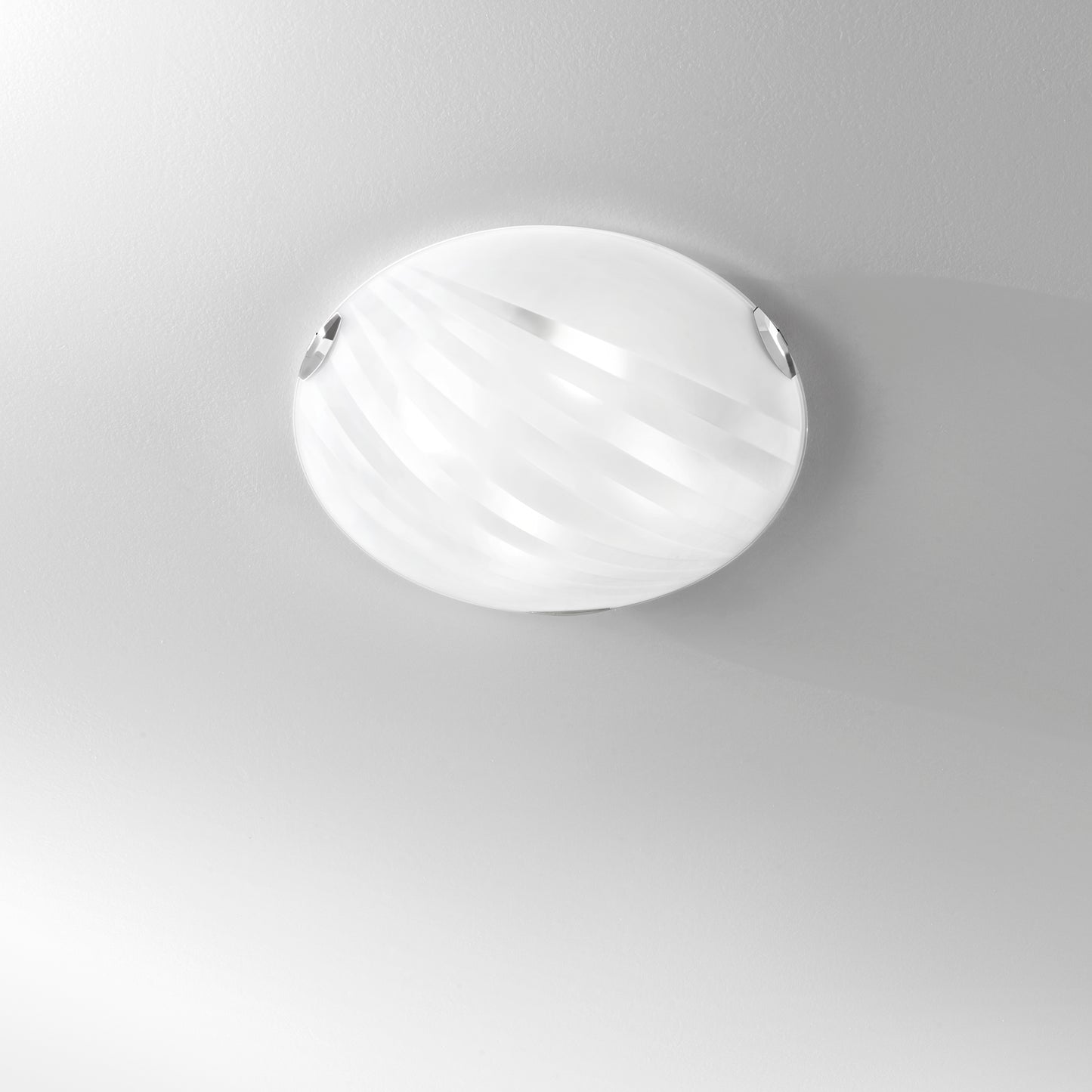 Plafoniera KUNA in vetro bianco 50 cm. Ø