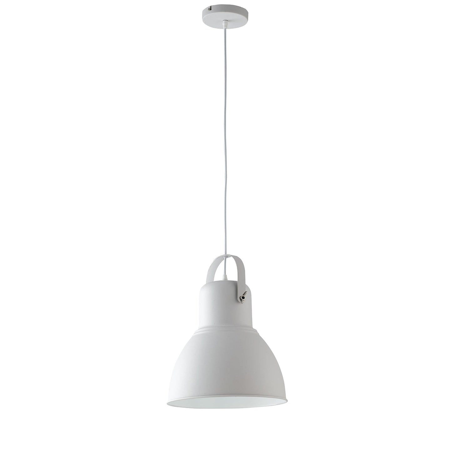 Sospensione LEGEND in metallo bianco con finiture nichel - 1 punto luce