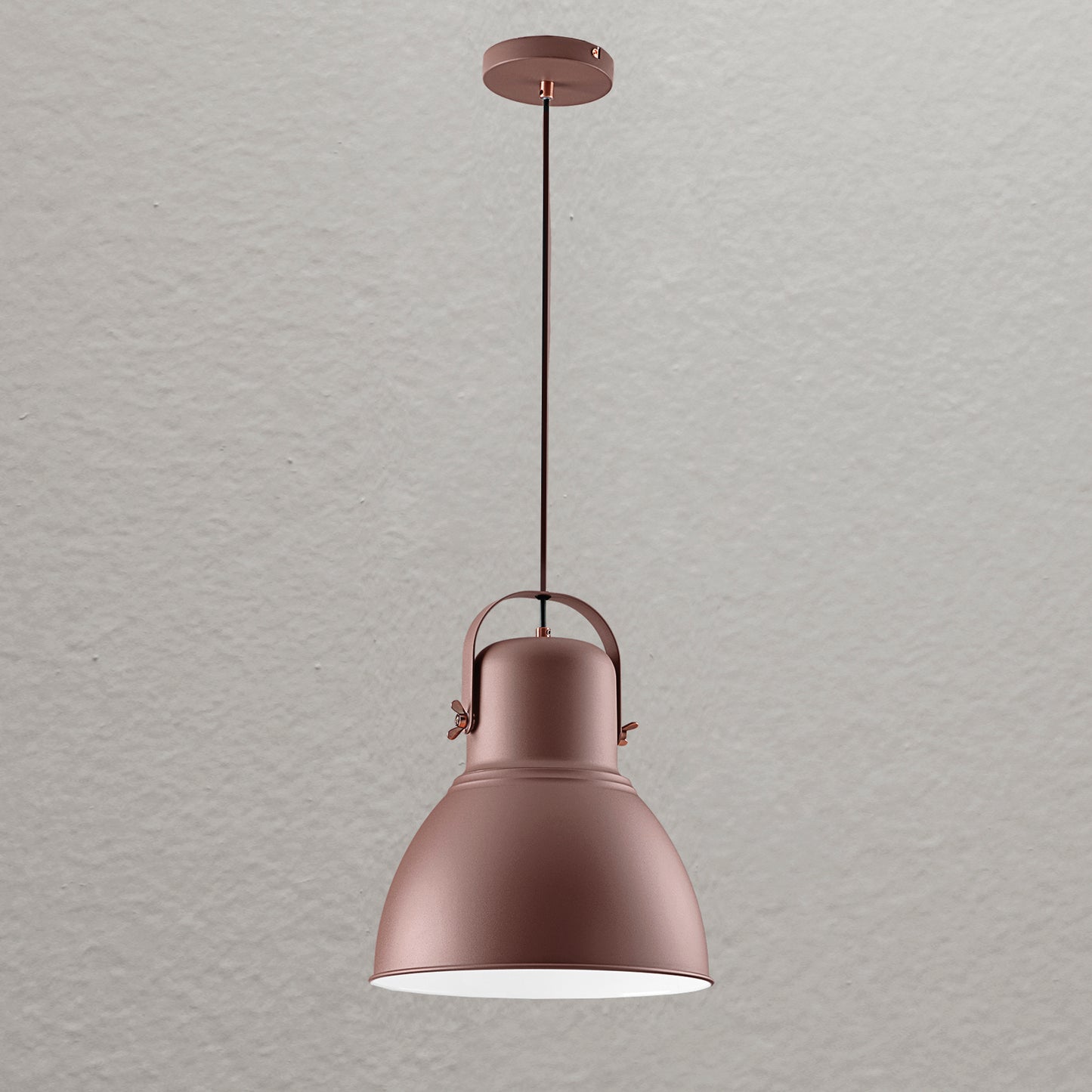 Sospensione LEGEND in metallo bronzo con finiture rame - 1 punto luce