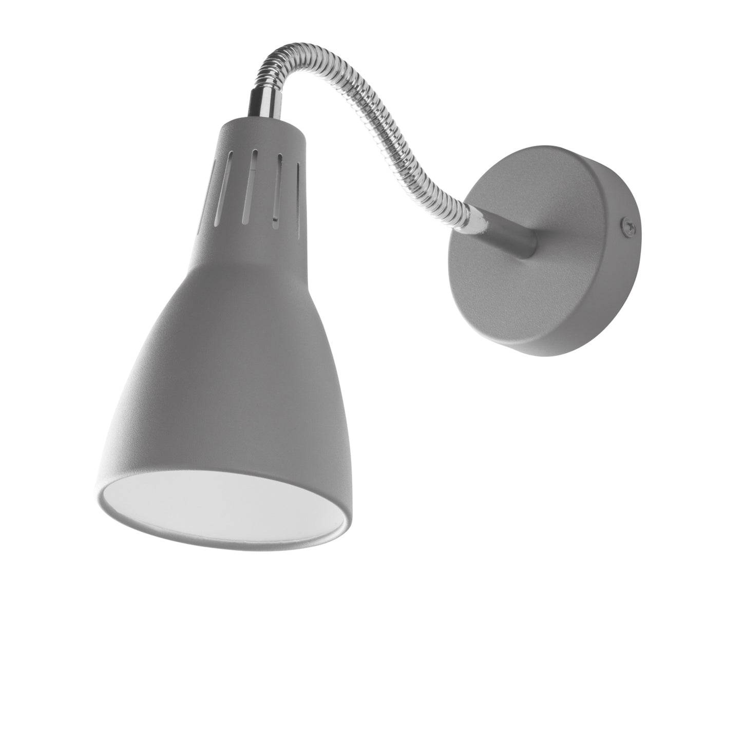 Applique LOGIKO in metallo grigio con diffusore orientabile