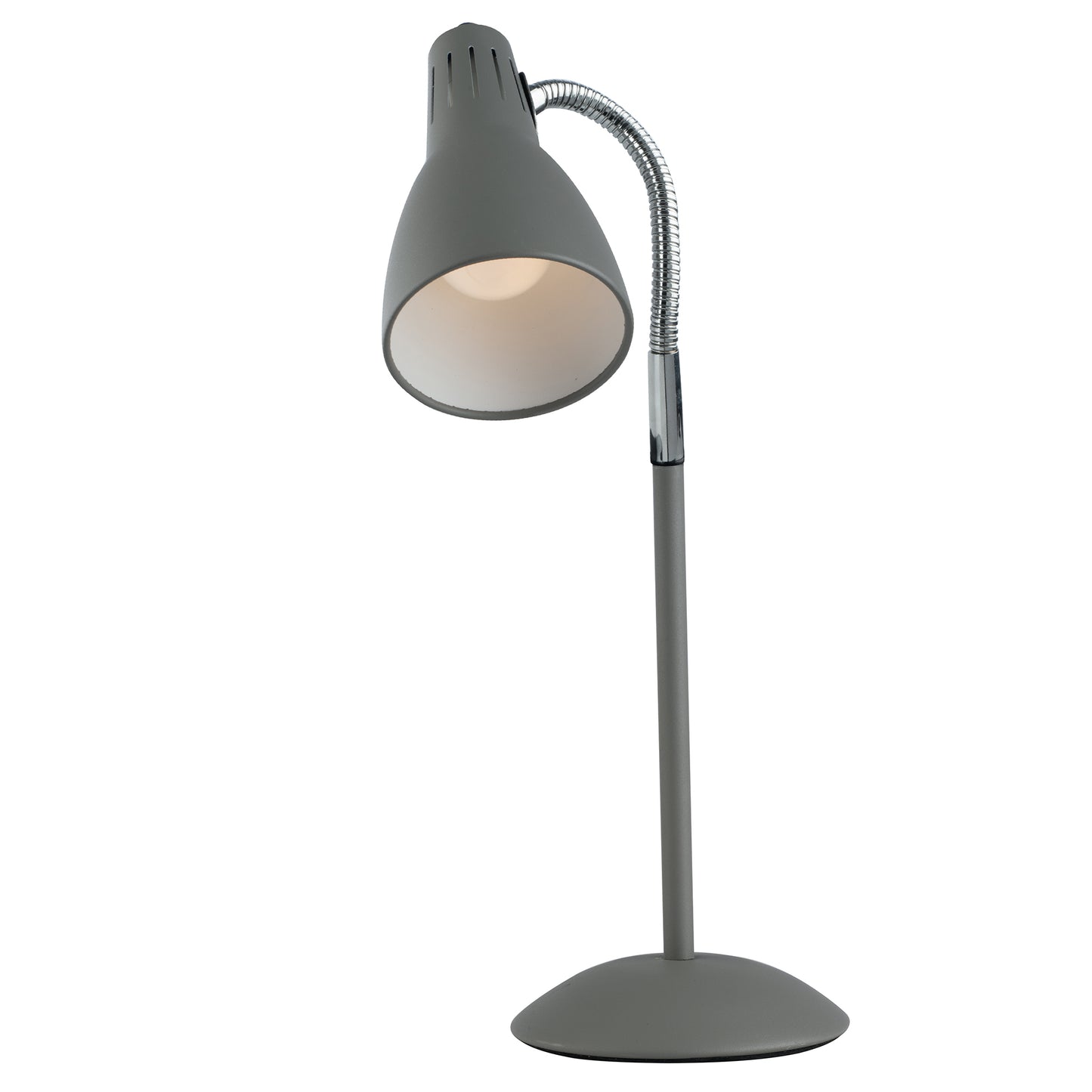 Lampada da tavolo LOGIKO in metallo grigio con diffusore orientabile