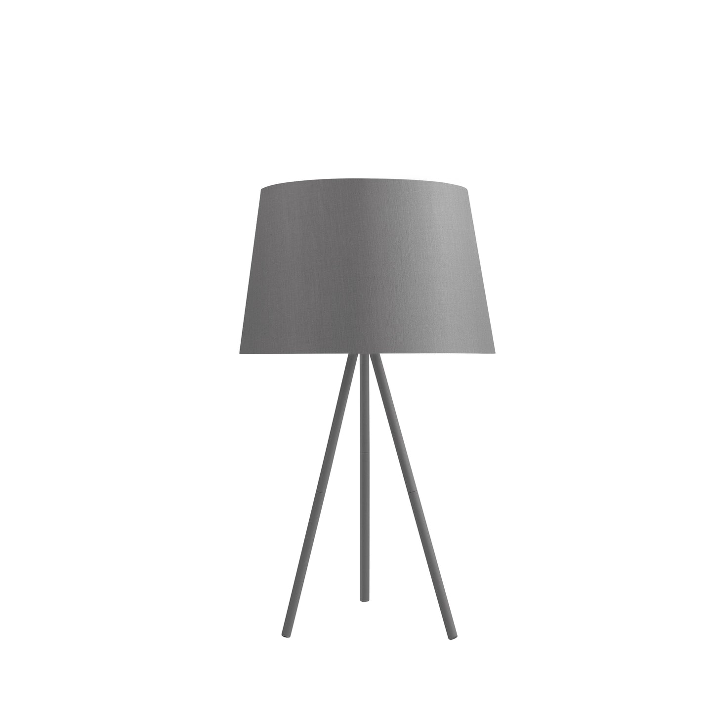Lampada da tavolo MARILYN in metallo grigio con paralume in cotone