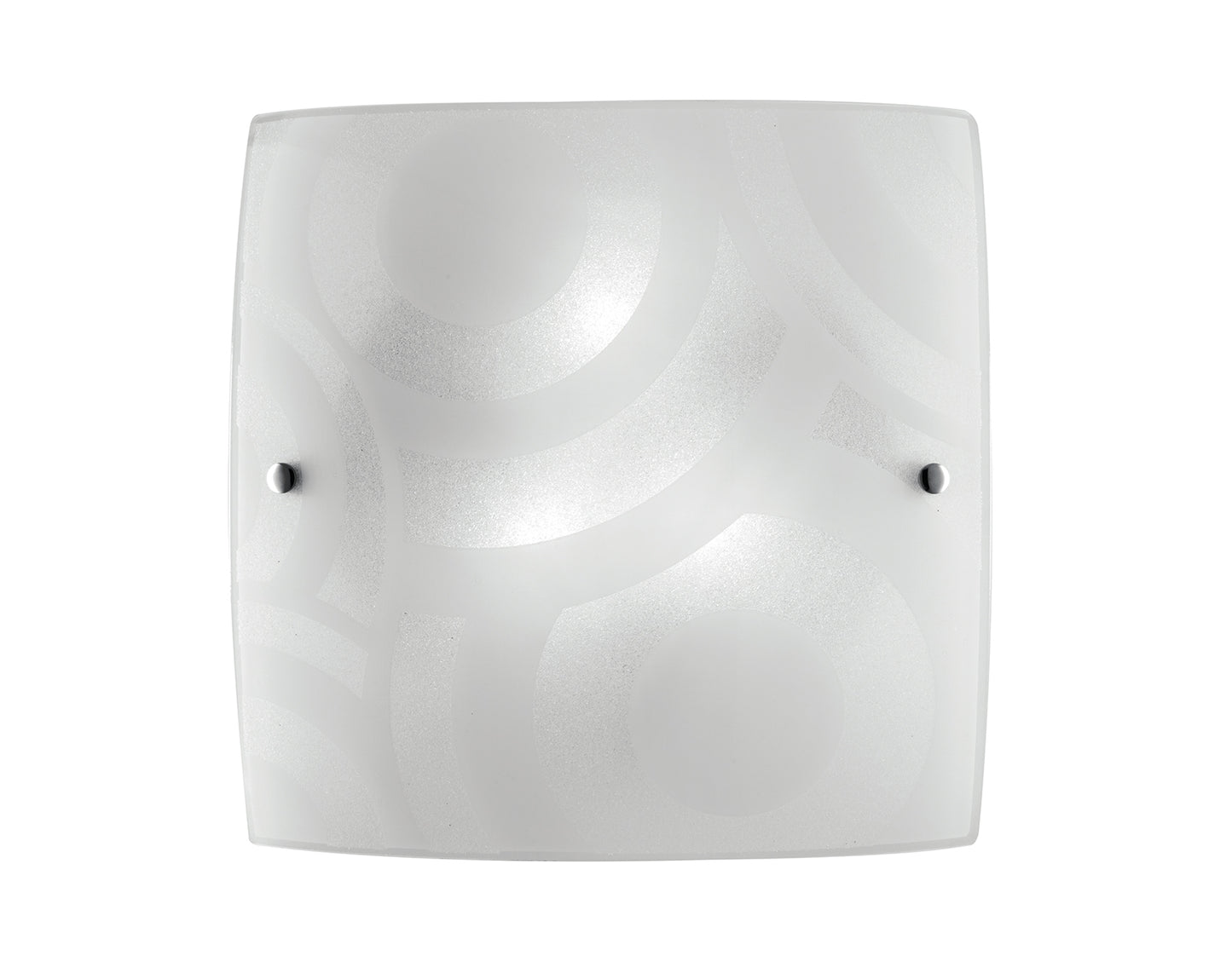 Plafoniera MIRO' qudrata in vetro bianco 30 cm.