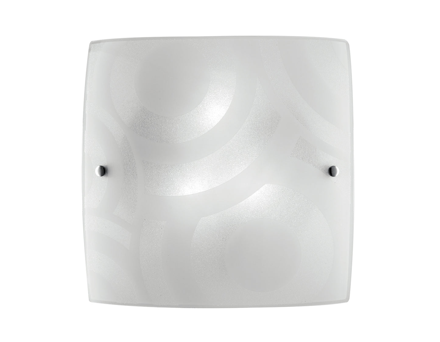 Plafoniera MIRO' quadrata in vetro bianco 40 cm.
