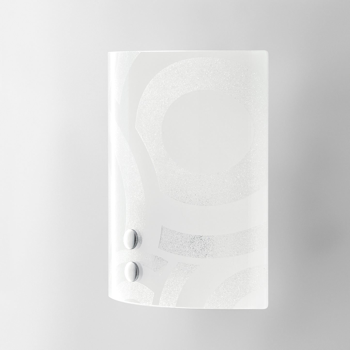 Applique MIRO' quadrata in vetro bianco 23cm.