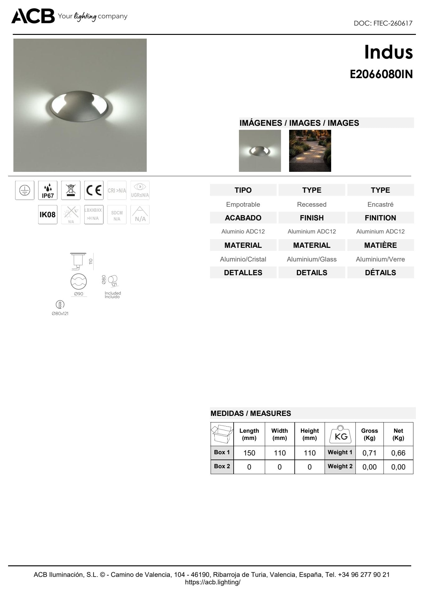 Scheda tecnica Indus - ACB