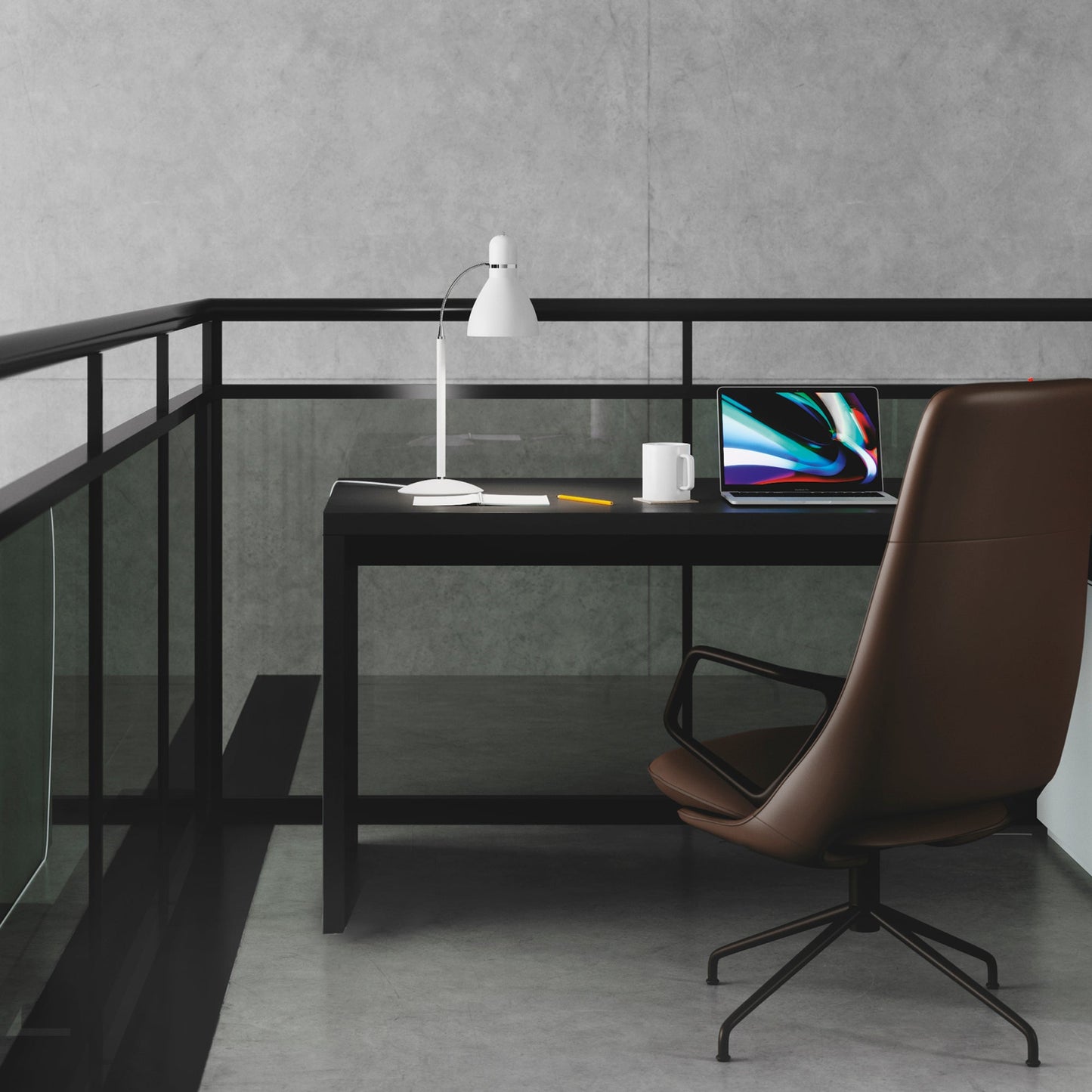 Lampada da tavolo PEOPLE in metallo grigio con diffusore orientabile